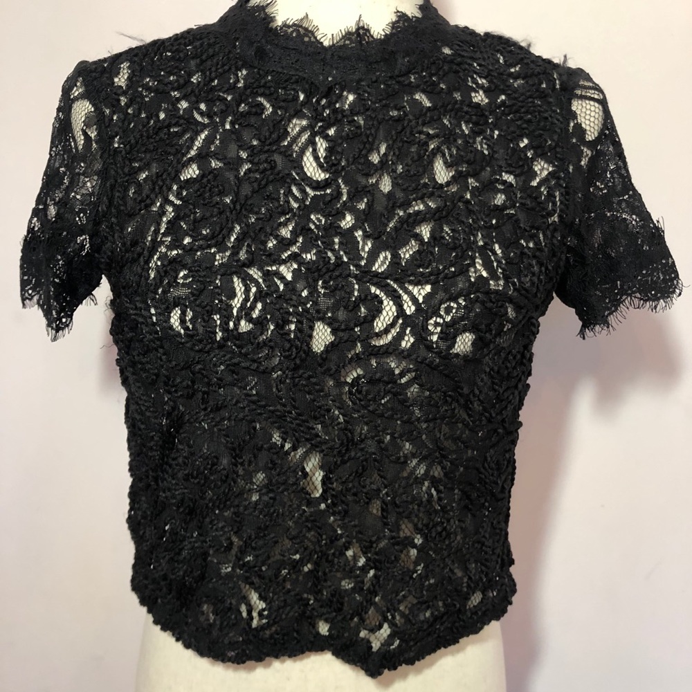 NEW Black lace top - ZARA